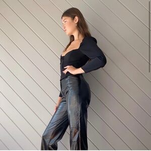 Wilfred | Novella Puff-Sleeve Smocked Prairie Blouse Size 10